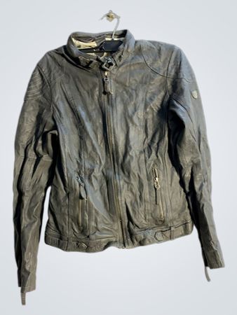 Gipsy Grey Leather Biker Jacket