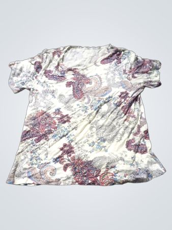 Weißes T-Shirt mit Paisleydruck