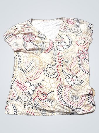 Bedrucktes V-Ausschnitt T-Shirt für Damen