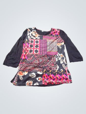 Christine Laure Langarm-Patchwork-Drucktop