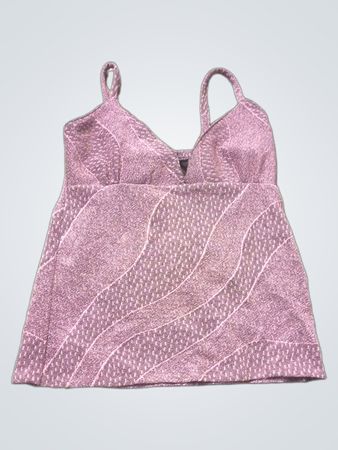 Glitzerndes pinkes Spaghetti-Top