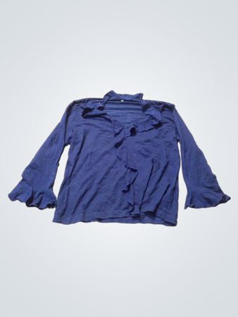 Marineblaue Rüschentop