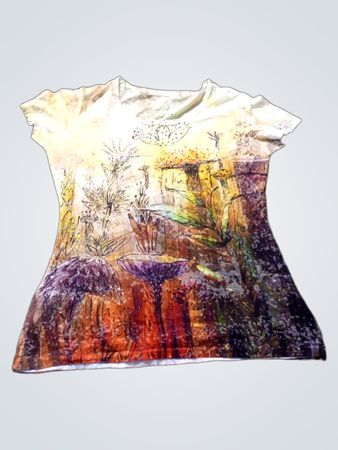 T-Shirt mit Pilzdruck