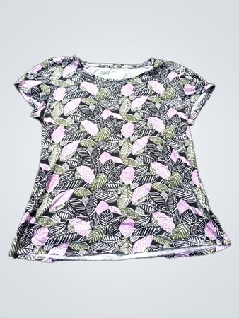 T-Shirt mit Blattprint