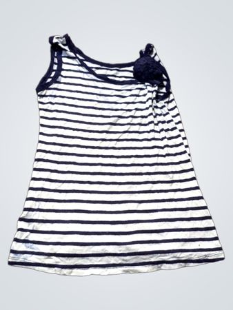 Gestreiftes Tanktop mit Blumenakzent