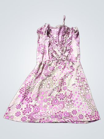 Mädchen lila Blumendruckkleid