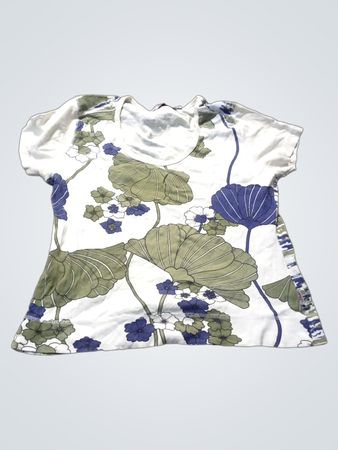 S.Oliver Weißes T-Shirt mit floralem Druck