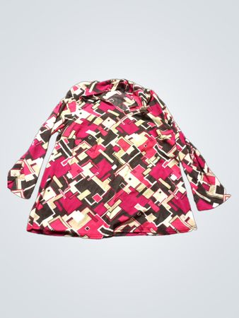 Essence Geometric Print Langarmshirt