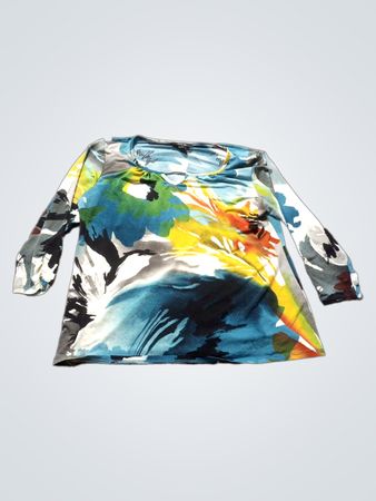 Style & Co Plus Floral Print Langarmshirt