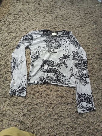 EXELIA PARIS Dragon Print Long Sleeve Top