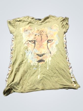 Sisley Cheetah Graphic T-Shirt