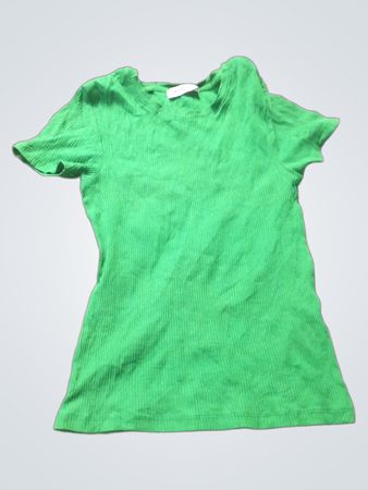 FB Schwester Grünes Geripptes T-Shirt