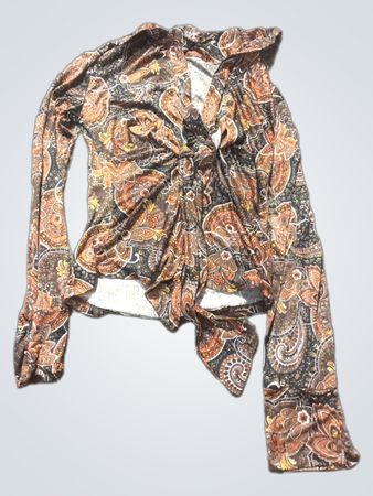 Paisley-Print Bluse mit langen Ärmeln