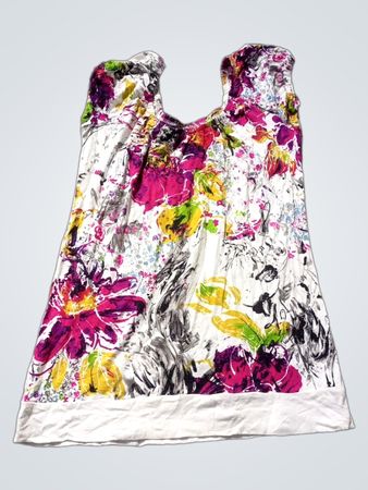 Weißes T-Shirt mit floralem Druck
