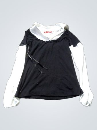 Miss Classic Collection Schwarzweiß Langarmshirt
