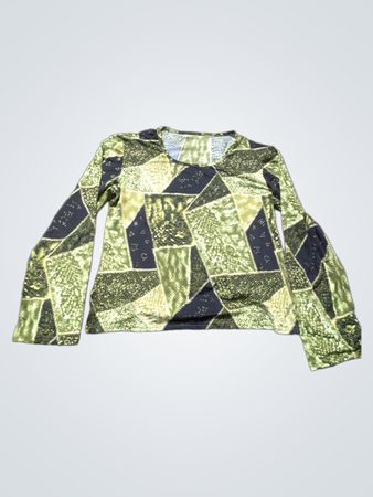 Langärmliges Oberteil mit geometrischem Druck