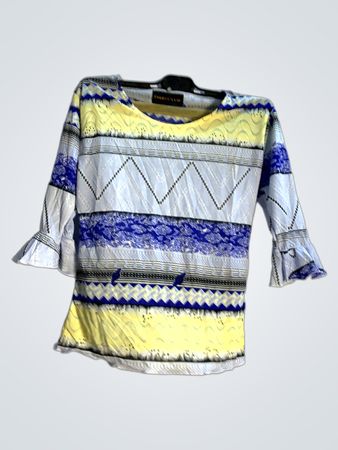 IZOD CLUB Damen Bedruckte Glockenärmel-Bluse