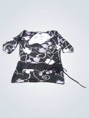 CAVARICCI Schwarzes Top mit floralem Druck