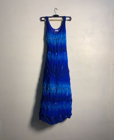 JOFRATI Blue Tie-Dye Maxi Dress