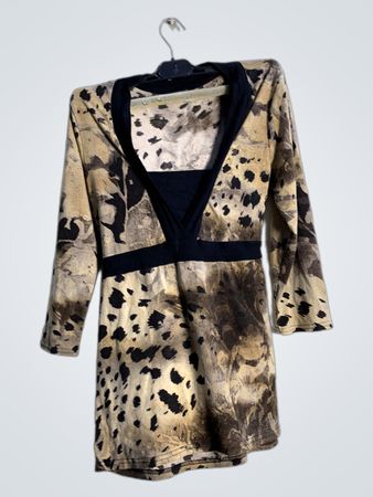 CMD Leopard Print Langarmkleid