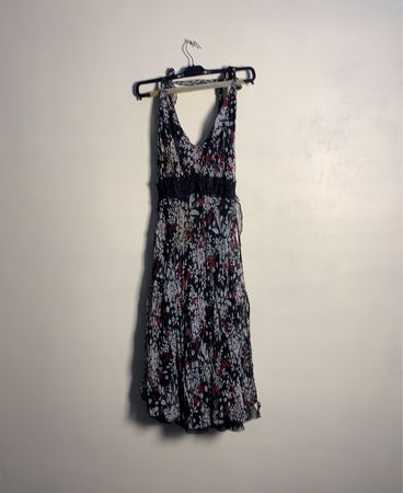 Blumenmuster Halter Neck Kleid