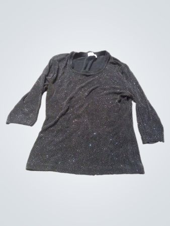 Envie de Plaire Paris Schwarzes Funkelndes Top