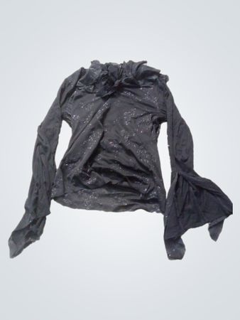 Schwarzes Langarmshirt mit Glitzerdetails
