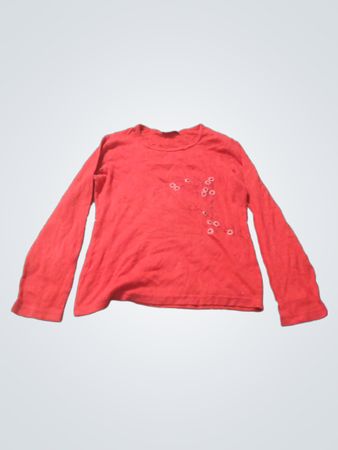 Cote Anglaise Paris Rot Langarmoberteil mit floralem Design