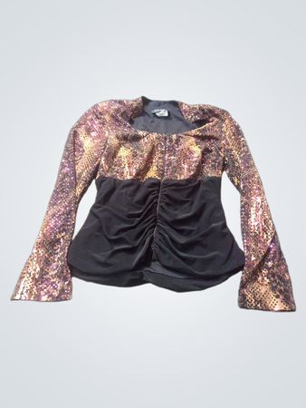 Nueva Sequin und Raffung Top