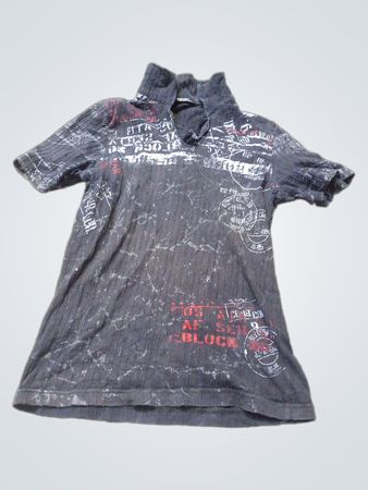 Herren Graues Grafik T-Shirt