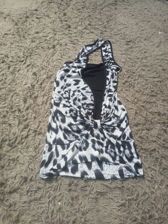 Leopardenmuster Haltertop
