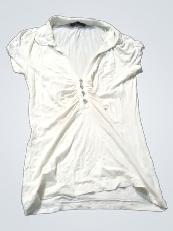 Melrose White Button-Up Shirt