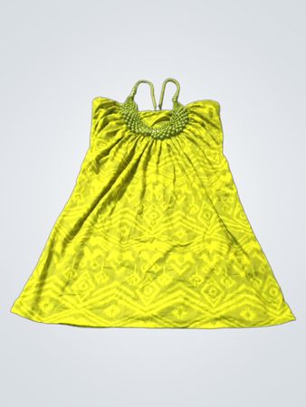 Grünes Perlen-Halterkleid