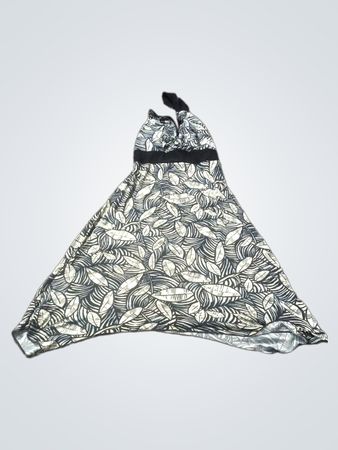 Maxikleid mit Blattdruck