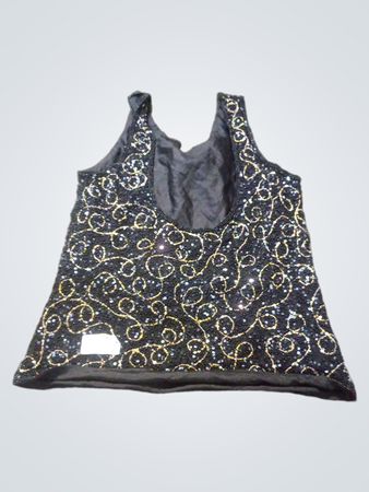 Schwarzes Perlen-Top