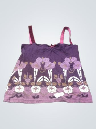 Lila Tanktop mit Blumendesign