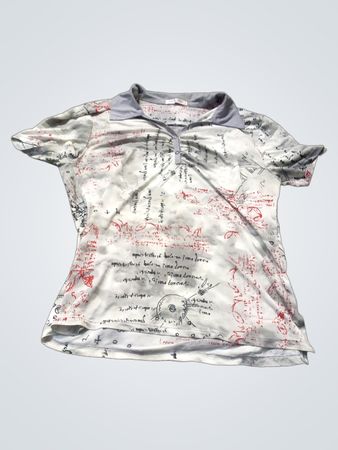 Süßes West L/XL Grafikdruck Poloshirt
