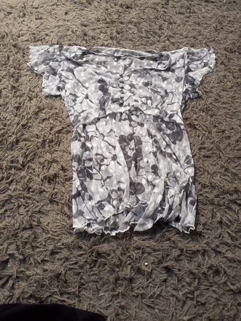 Sheer Blouse with Floral Print