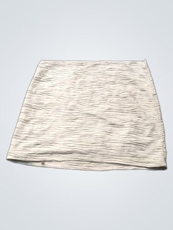 Grey Ruched Mini Skirt