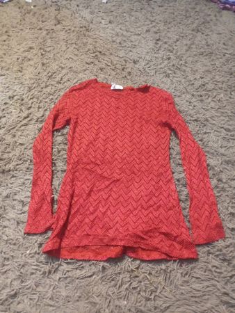 Lafayette 148 New York Rotes Strickoberteil mit langen Ärmeln
