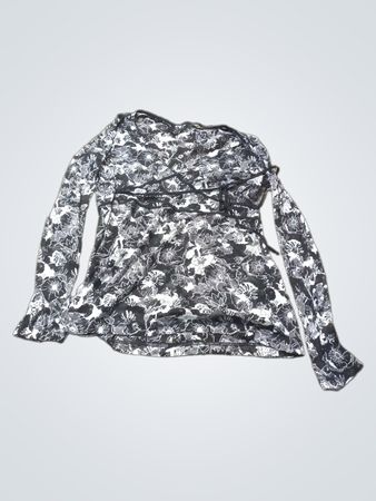 Long Sleeve Floral Print Top