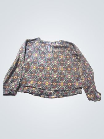Langarmdruckbluse