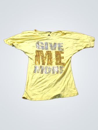 Moi "GIVE ME MORE" Pailletten-T-Shirt