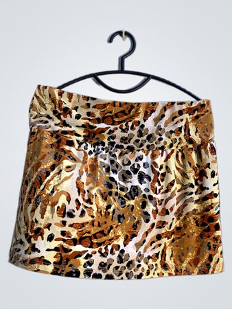 Leopard Print Mini Skirt
