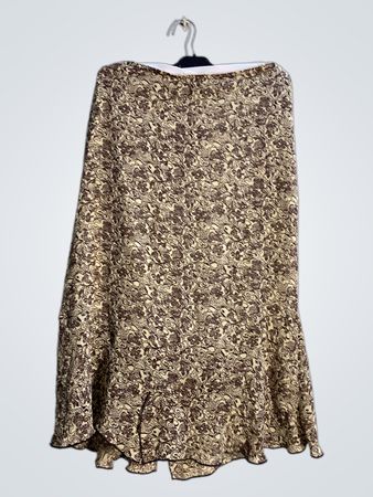 Jupe midi à imprimé floral