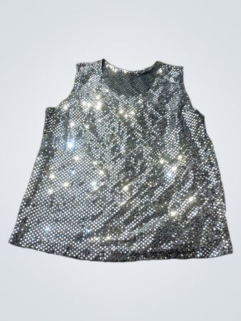 Pailletten ärmelloses Top