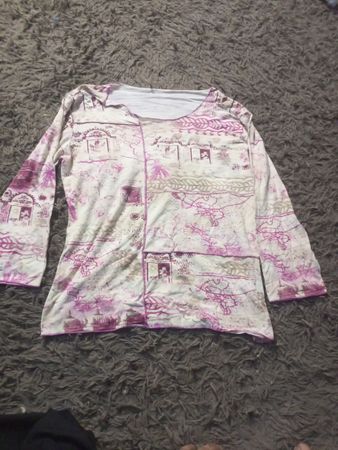 Langarm-Bedrucktes T-Shirt