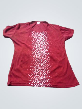 New Fashion Women's Red Glitter T-Shirt Size XL
