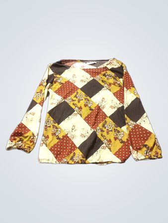 Hennes Collection Langarm-Patchwork-Druckhemd