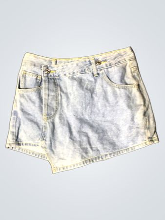 Leicht gewaschener Denim-Skort